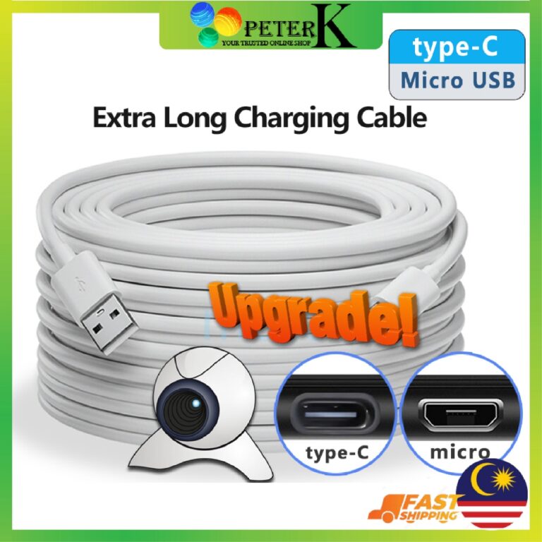 Kabel Pengecas Panjang CCTV Ezviz dan Xiaomi