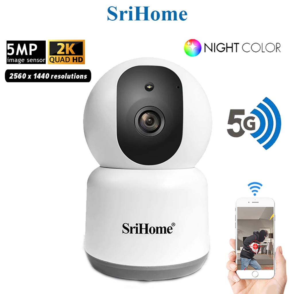 SriHome SH038 2K PTZ: Kamera Keselamatan WiFi dengan Penglihatan Malam Berwarna