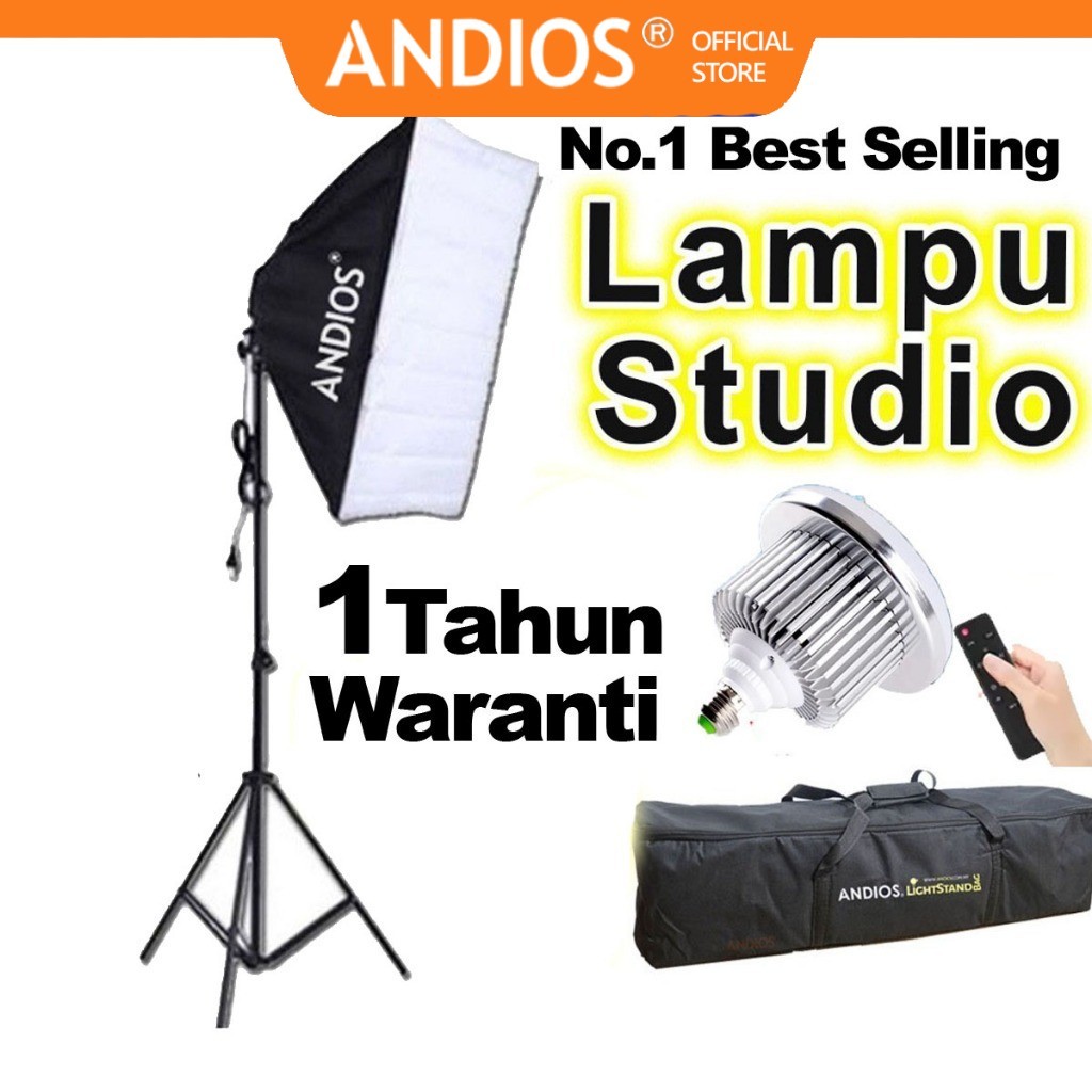 ANDIOS Lampu Studio Softbox: Pilihan Pencahayaan Studio dan Live
