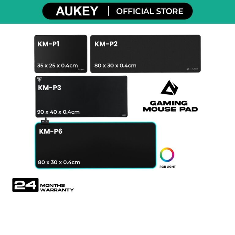 Aukey Gaming Mouse Pad: Pilihan Permukaan Licin dan Tapak Getah Stabil