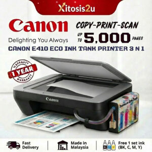 Canon E410 ECO INK TANK PRINTER: Ciri Fungsi dan Semakan Pilihan