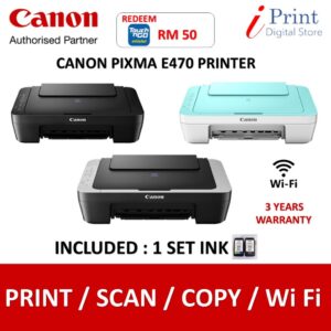 Pilihan Cetak, Imbas dan Salin Wireless Canon E470
