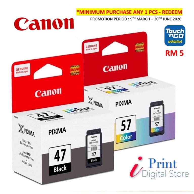 Keluarga Kartrij Dakwat CANON PG-47 dan CL-57: Pilihan Asli untuk Siri Pencetak E400