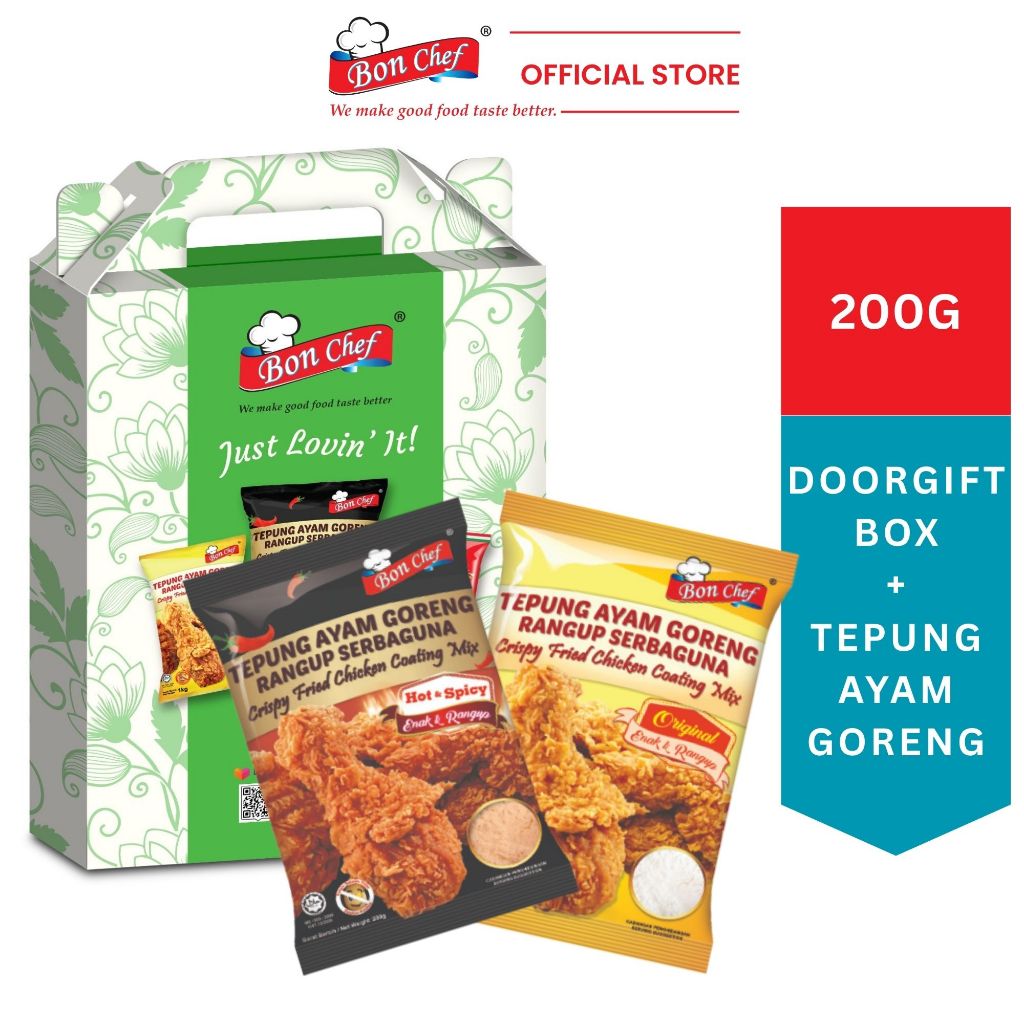 DOORGIFT Set BON CHEF: Tepung Goreng Ayam dan Kotak Hijau