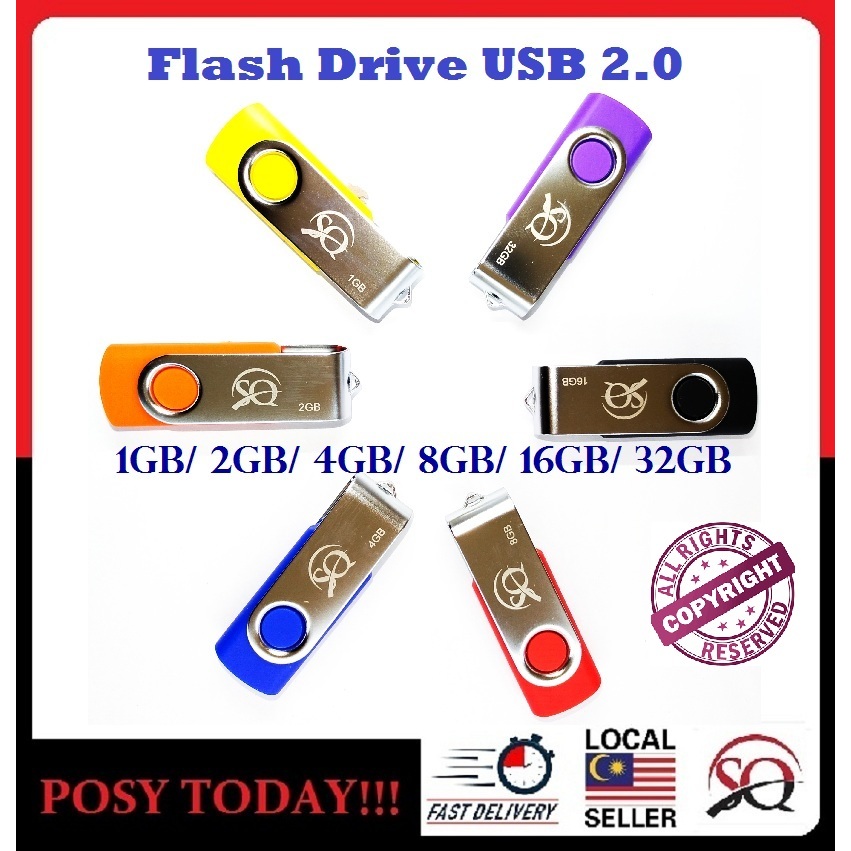 SQ Rotatable Drive Memory Stick USB 2.0 Pen Drive