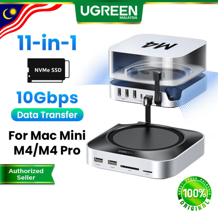 UGREEN 11-In-1 Docking Station untuk Mac Mini M4: Storan Nvme dan Hab Sambungan