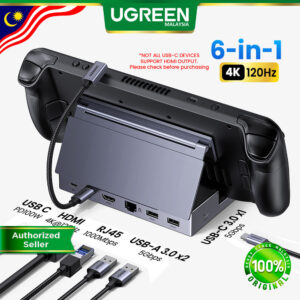 UGREEN 6-In-1 Gaming Dock: Hub USB-C 4K120Hz untuk Storan dan Konsol Permainan