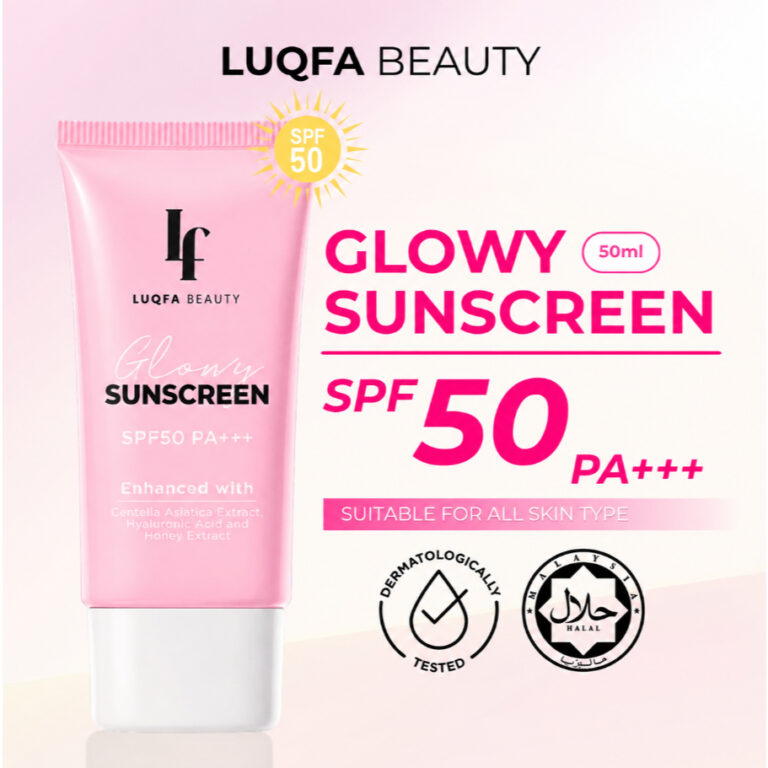 LUQFA BEAUTY Krim Pelindung Matahari Glowy Sunscreen SPF 50 PA+++