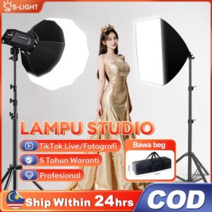 Kit Lighting Studio LIGHTBOX 3-IN-1: Sesuai untuk Foto Produk dan Live Streaming