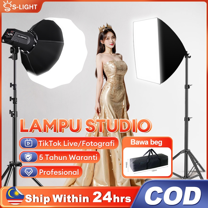 Kit Lighting Studio LIGHTBOX 3-IN-1: Sesuai untuk Foto Produk dan Live Streaming