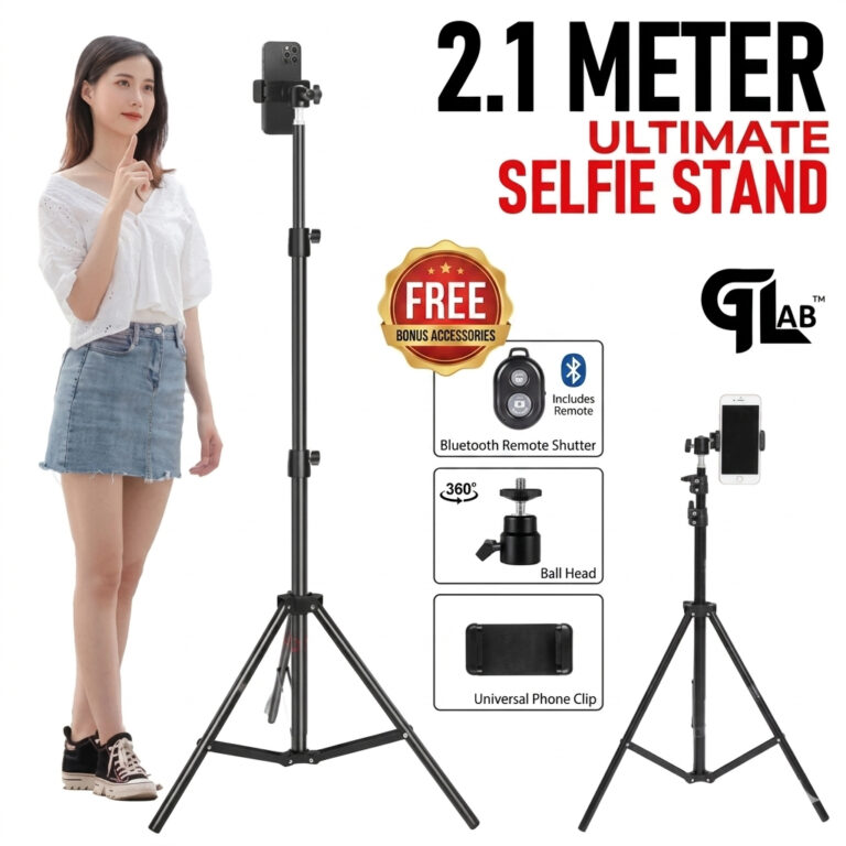 Tripod Telefon 210cm dengan Shutter Bluetooth