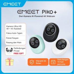 Kamera Web EMEET 4K Piko: Dual-Kamera AI dan Kelebihan untuk Strim