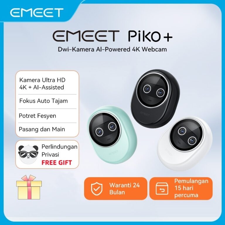 Kamera Web EMEET 4K Piko: Dual-Kamera AI dan Kelebihan untuk Strim