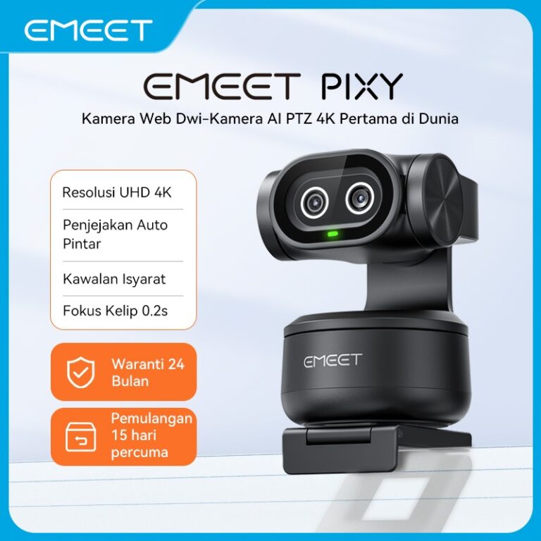 EMEET Webcam 4K Pixy: Kamera Dual AI Tracking untuk Penstriman