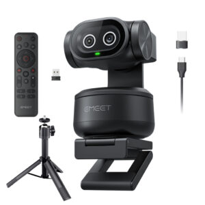 EMEET Webcam 4K PTZ: Kamera Penstriman Dual AI Tracking