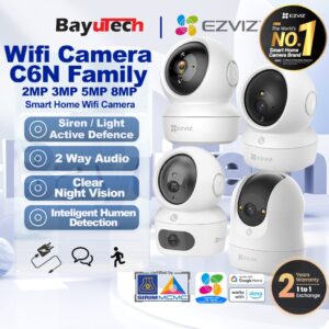 Kamera CCTV EZVIZ C6N dan Siri Pt: Pilihan Kawasan Luas dengan Fungsi Pan dan Tilt
