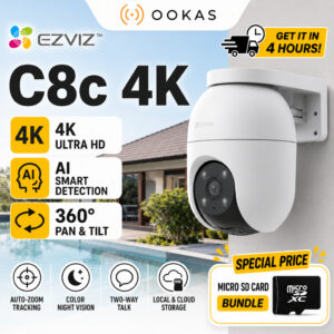 Kamera Keselamatan EZVIZ C8C 4K 8Mp dan Siri H8c: Pilihan Resolusi dan Fungsi AI Luar Rumah