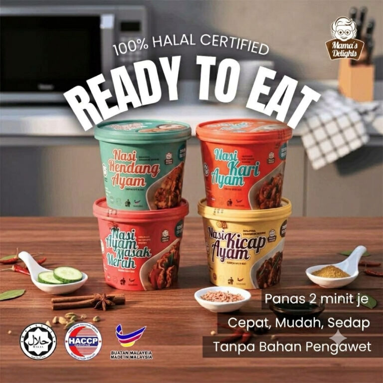 Nasi Segera Ready To Eat Halal untuk Asrama, Perkhemahan dan Pelancongan