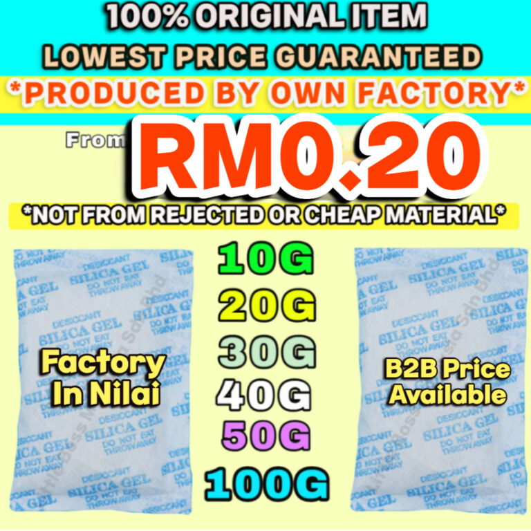 Silica Gel Pelbagai Saiz Penerap Lembapan