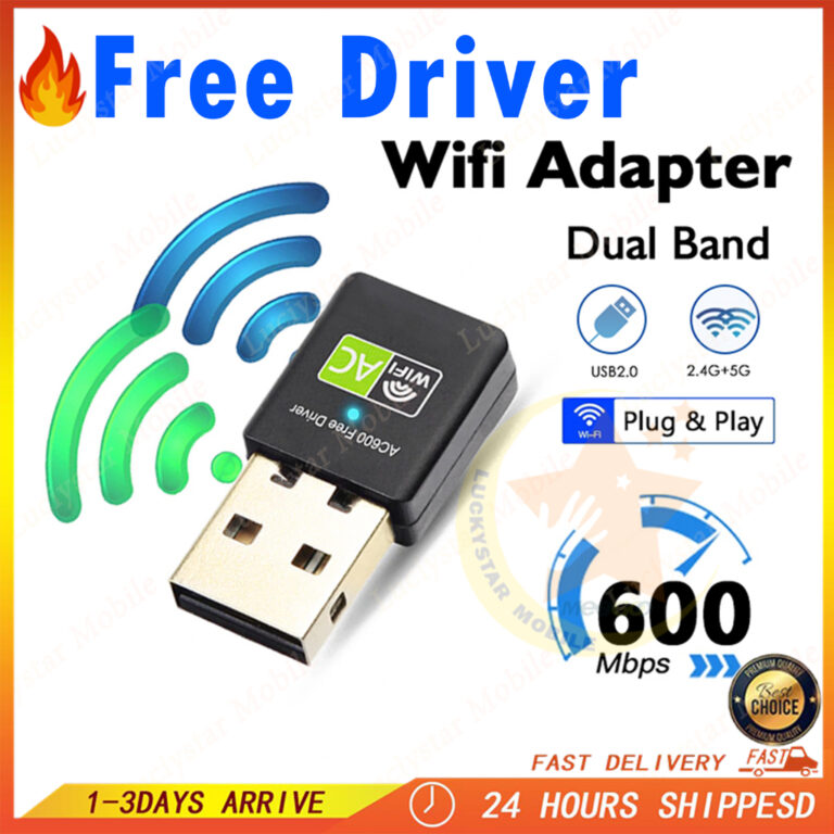 Adapter WiFi Dual Band 600Mbps untuk Komputer dan Komputer Riba