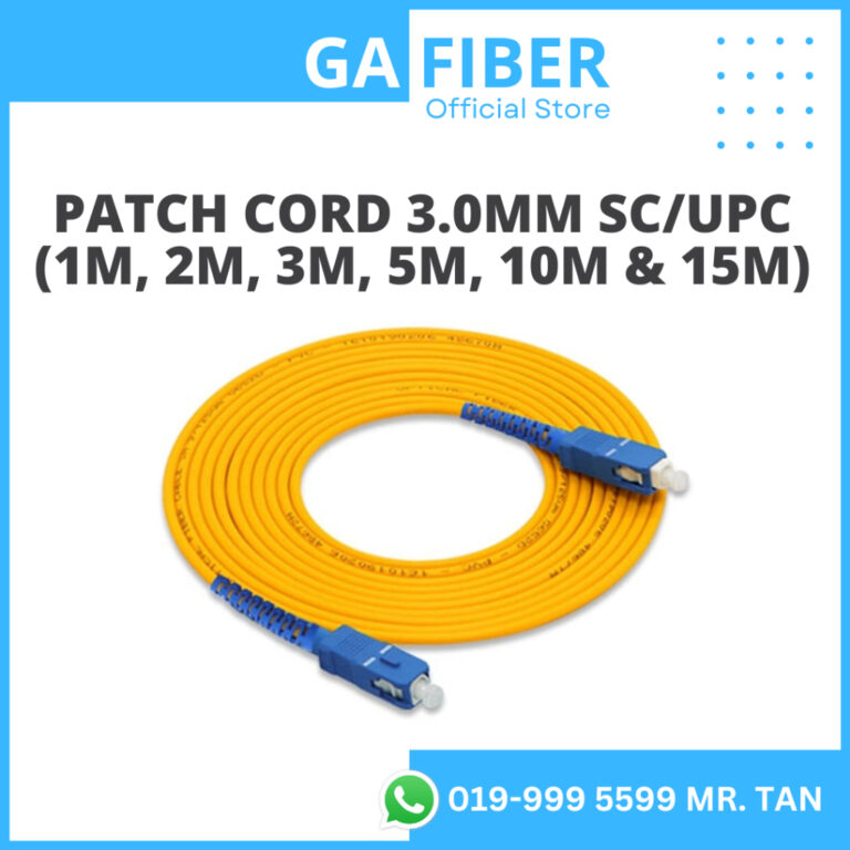 Fiber Optic Patch Cord SC/UPC 3.0mm: Pilihan Panjang dan Fungsi Utama