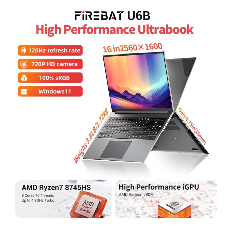 FIREBAT U6B 16-inch: Spesifikasi AMD Ryzen7 dan Ciri Utama
