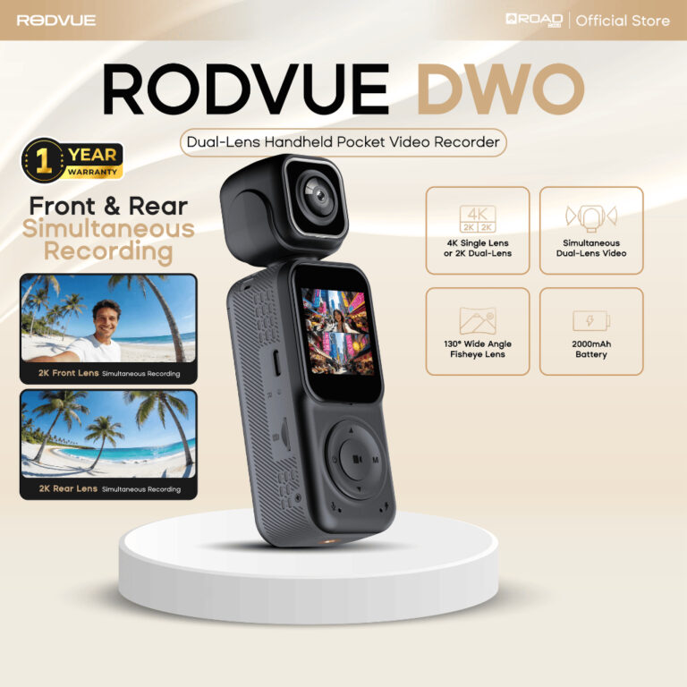 RODVUE DWO Dual-View Pocket Camera: Fungsi Rakam Depan Belakang dan Semakan Praktikal