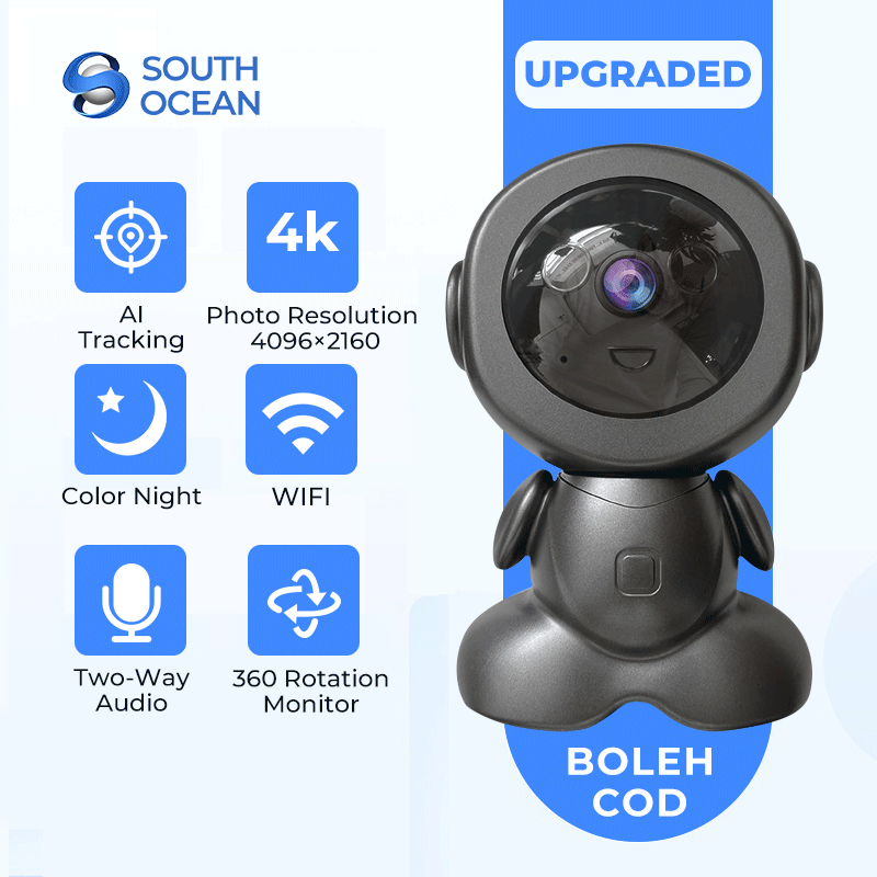 South Ocean 4K Smart Robot IP Camera: Fungsi dan Panduan Semakan Pembeli