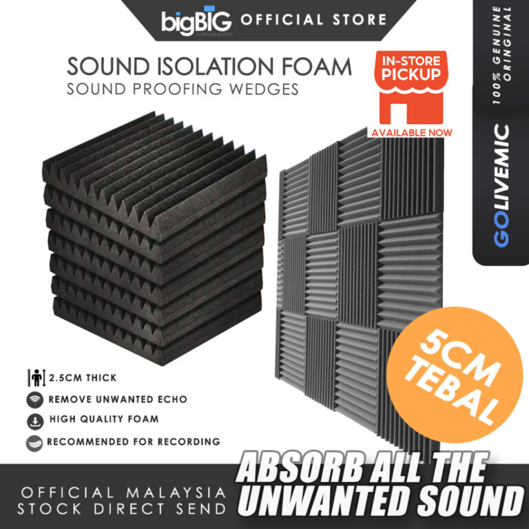 GoliveMic Wedge Sound Foam 30cm X 30cm: Fungsi Panel Akustik Studio