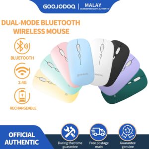 GOOJODOQ 2 dalam 1 Tetikus Bluetooth 2.4 GHz: Ciri dan Pilihan Mod Dwi