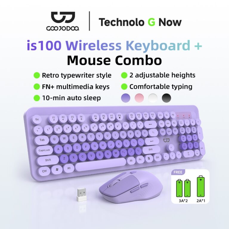 GOOJODOQ 3 DPI Levels Wireless Keyboard dan Mouse Set: Kelebihan dan Fungsi