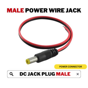 HIKVISION Analog Camera Connector Cable DC Jack Plug Male Power Socket Wire
