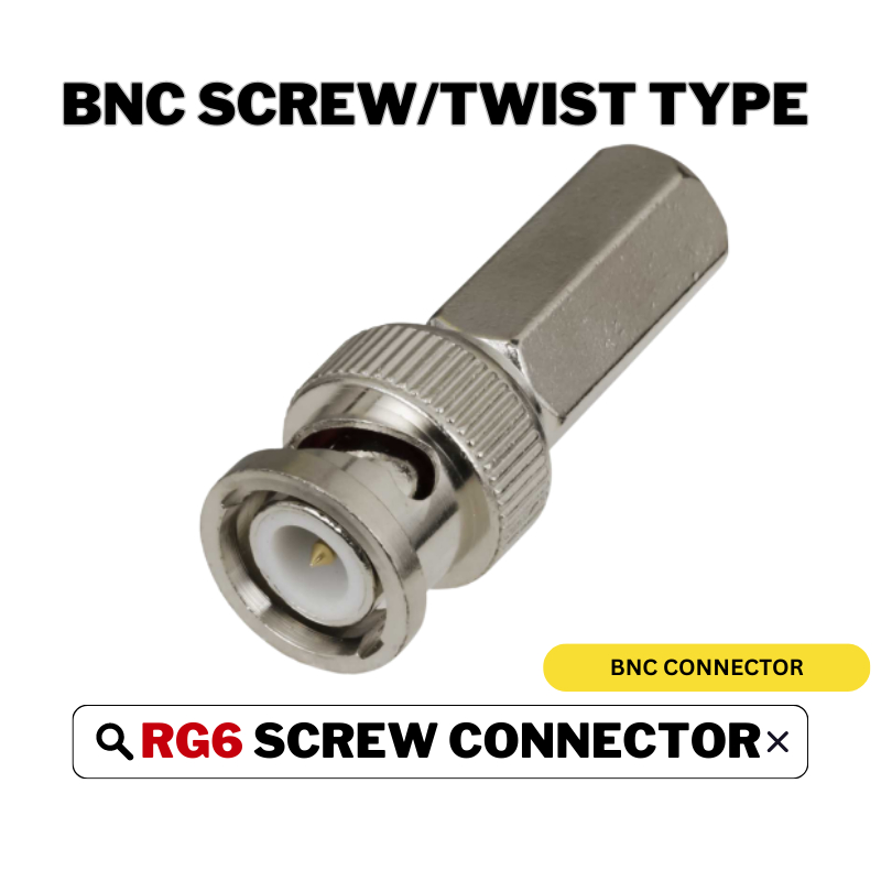 HIKVISION CCTV BNC RG6 Screw/Twist Type Connector