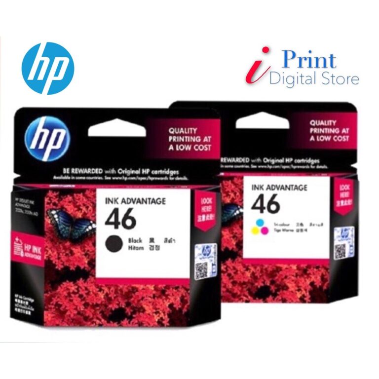 HP 46 Black dan TRI-COLOR INK ADVANTAGE CARTRIDGE