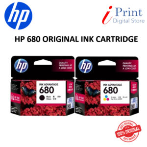 HP 680 INK CARTRIDGE: Pilihan Varian Hitam, Warna dan Pek Kombo Original
