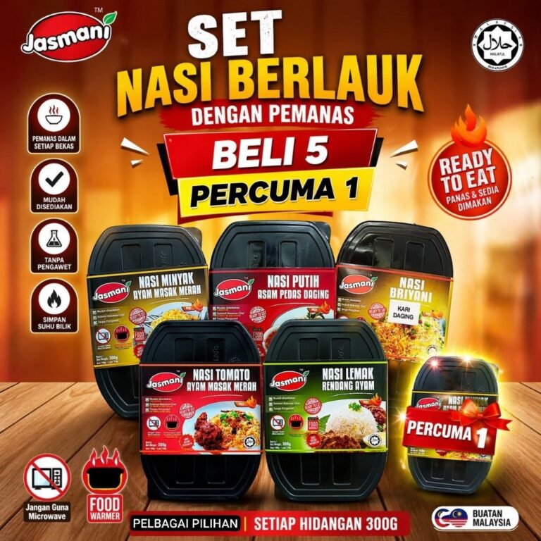 Set NASI BERLAUK Ready To EAT JASMANI dengan PEMANAS