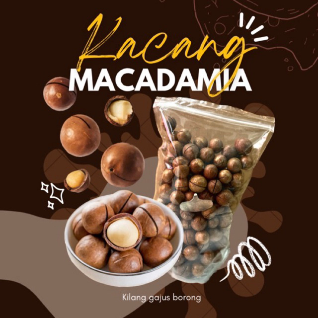 Kacang Macadamia panggang USA