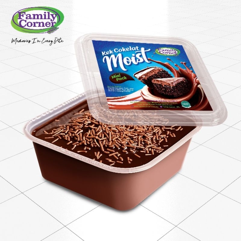 KEK Coklat MOIST Mini Pack FAMILY CORNER [200 g]: Pilihan Kudapan Manis
