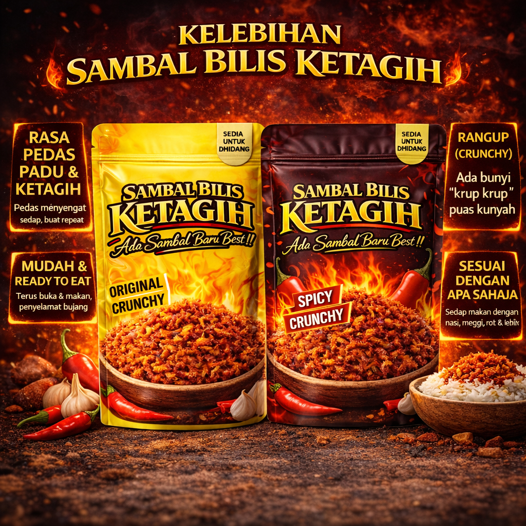 Ketagih Sambal Ikan Bilis Garing 100g: Ciri dan Pilihan Varian