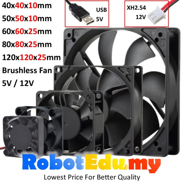 Kipas Penyejuk DC 5V USB dan 12V 120 Hingga 4010 mm untuk CPU serta PC Desktop