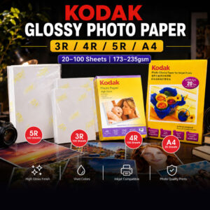 Kodok HIGH GLOSS PHOTO PAPER: Pilihan Ketebalan dan Saiz untuk Cetakan Foto