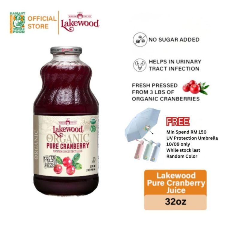 Lakewood Organic Pure Cranberry Juices (32oz): Ciri, Maksud Praktikal dan Panduan Semakan Pembeli
