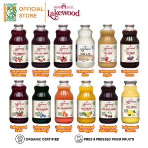 Maksud dan Pilihan Jus Organik Lakewood Organic Pure Juice Cranberry Pomegranate Tart Cherry Aloe Apple Prune Beet Blueberry Grapefruit Pineapple Lemon