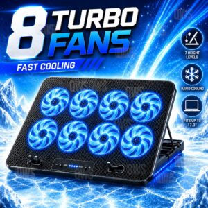 Laptop Cooling Pad dengan Dual USB dan LED