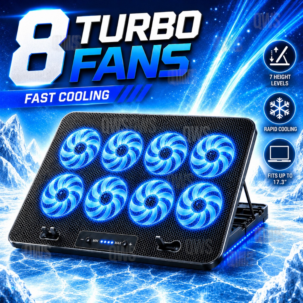 Laptop Cooling Pad dengan Dual USB dan LED