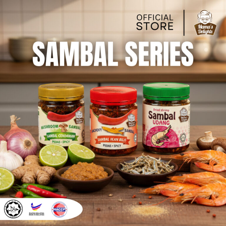 Mengenali Mama's Delights [Halal] Sambal Cendawan/Sambal Udang/Sambal Ikan Bilis