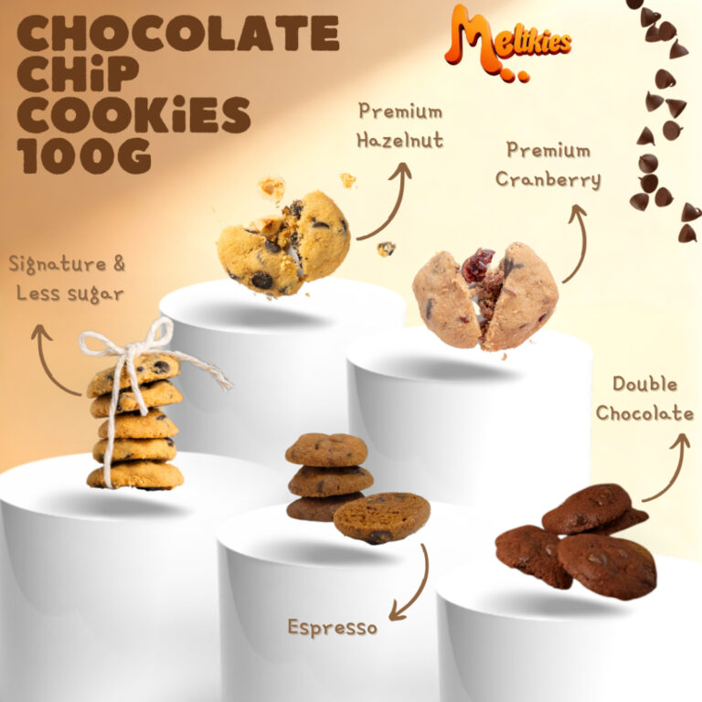 Biskut Chocolate Chip MELTKIES dengan Enam Pilihan Perisa