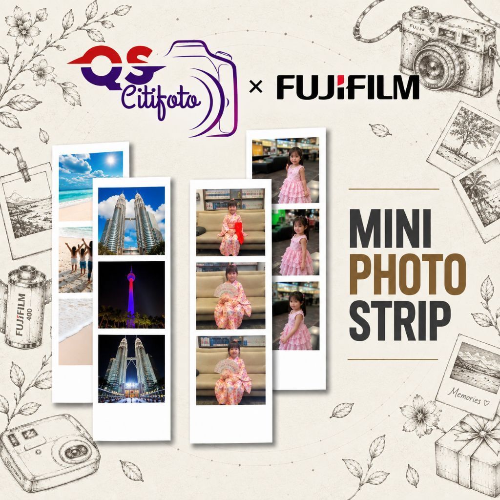 FUJIFILM Mini PHOTO STRIP PRINTING SERVICES: Panduan Tempahan dan Cara Guna