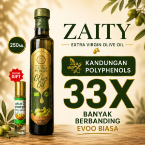 Minyak Zaitun ZAITY Premium Dara Tambahan 250ML: Pilihan Minuman dan Kegunaan Harian