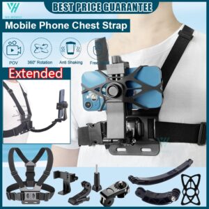 Mobile Phone Chest Strap Phone Chest Holder Strap Body Mount Harness Strap Cell Phone Clip Action Camera POV